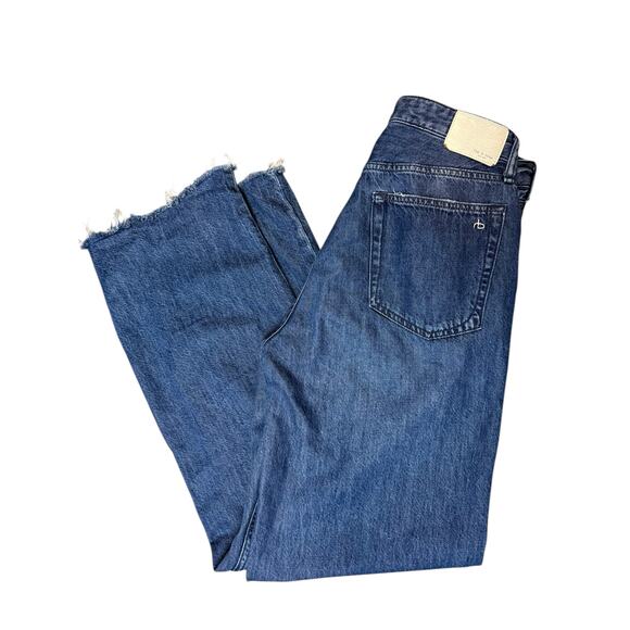 rag & bone Logan High-Rise Wide-Leg Jeans Medium Wash Women's 27 - Picture 9 of 10